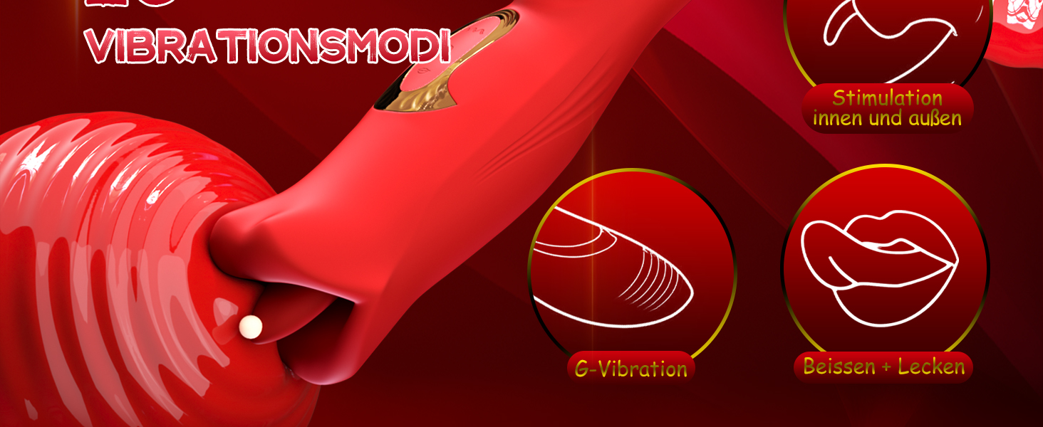 Вібратор для жінок ZWFUN з 10 режимами вібрації, 3-в-1: вібратор язика, G-точка, дилда. Іграшки для дорослих, стимуляція клітора. Комплект для пар.