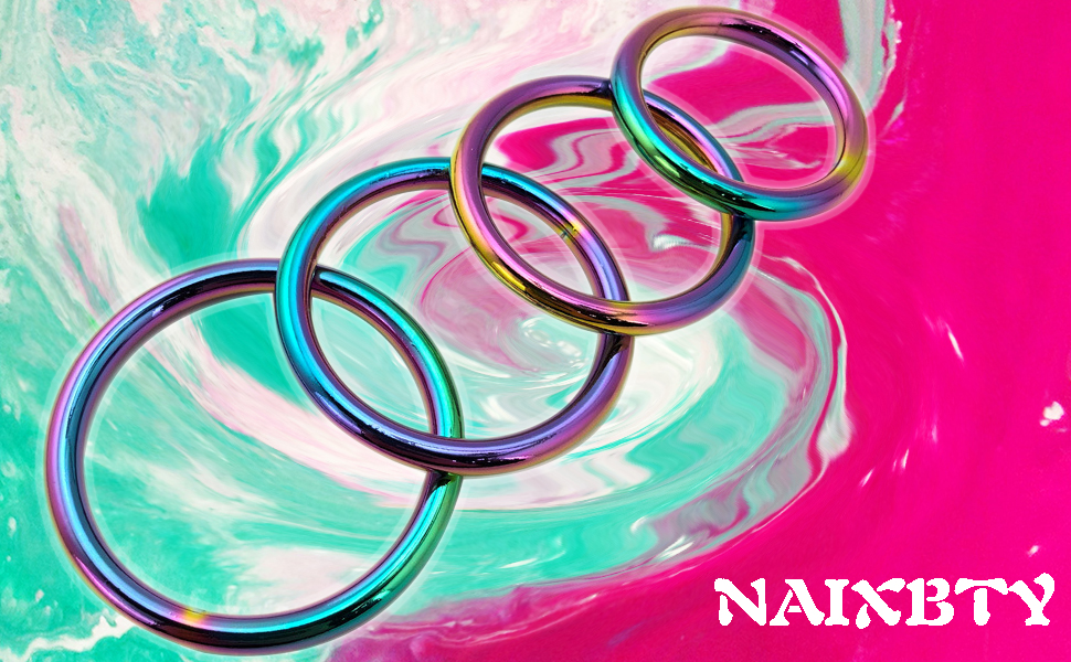 Кольця для пеніса з нержавіючої сталі - набір 40+45+50+55 мм для чоловіків