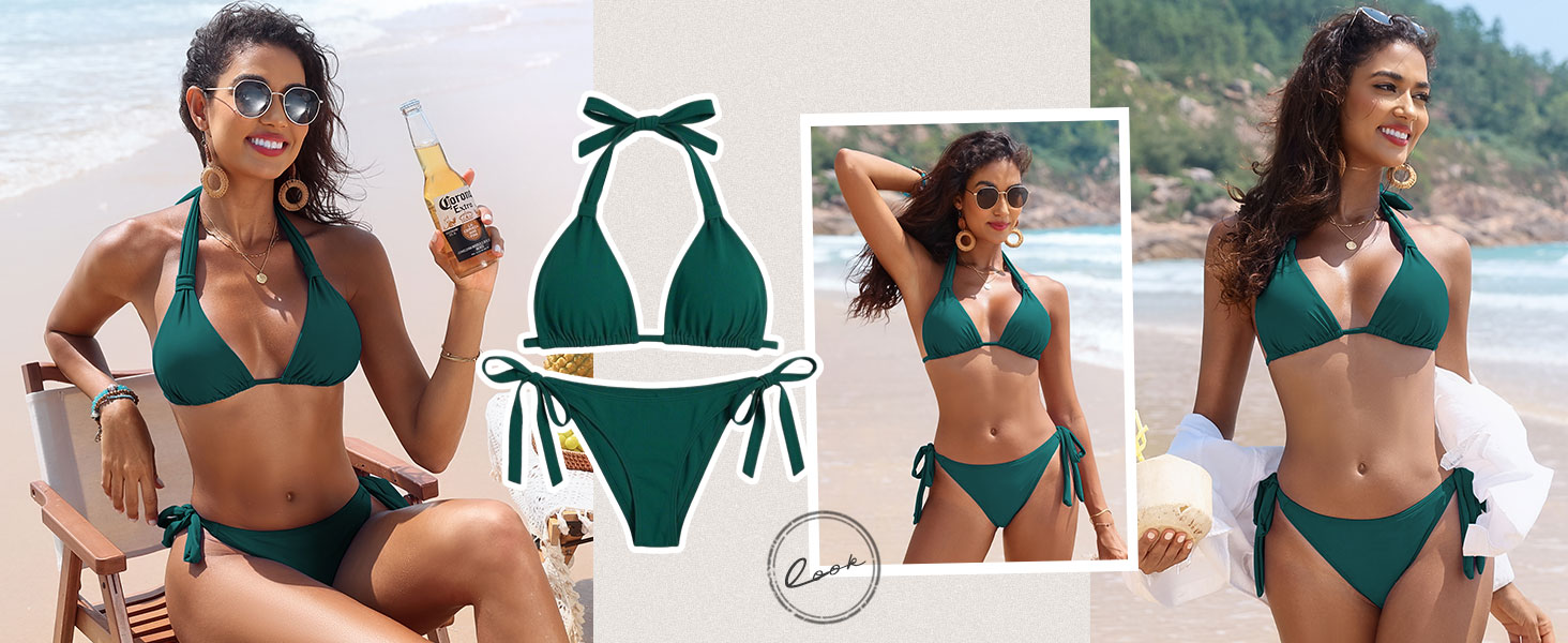 Бікіні жіночий комплект з високою талією, суцільний купальник двочастинний, сексуальний V-подібний виріз, push-up, кольоровий смугастий, великі розміри, пляжний, басейн, бордовий