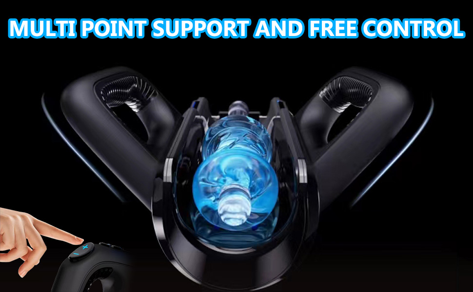 Електричний мастурбатор з двома ручками, 10 частот та 10 швидкостей, інтерактивне аудіо, секс-іграшка для чоловіків, чорний