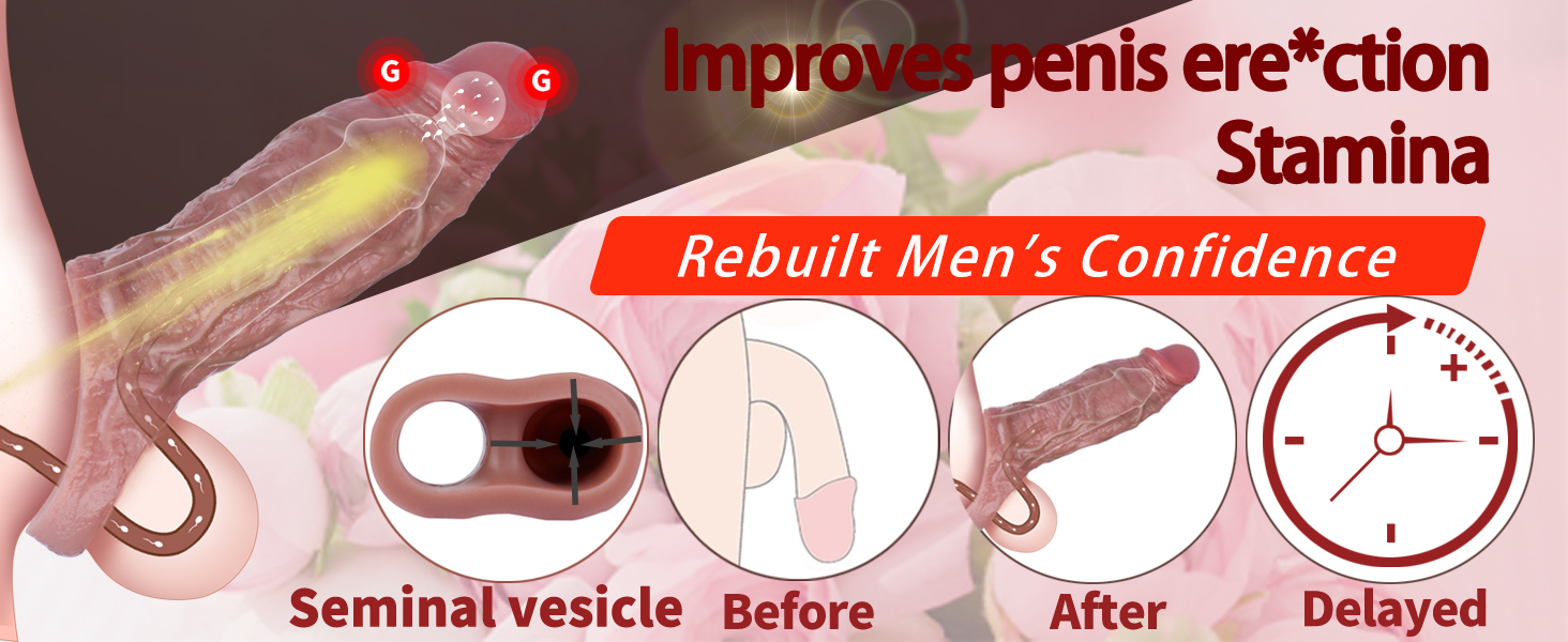 Реалістичний презерватив з силікону з кільцем на яєчках та структурою вен. Презерватив для збільшення статевого члена та затримки еякуляції, стимулятор G-точки. Інтимна іграшка для чоловіків, колір шкіри.