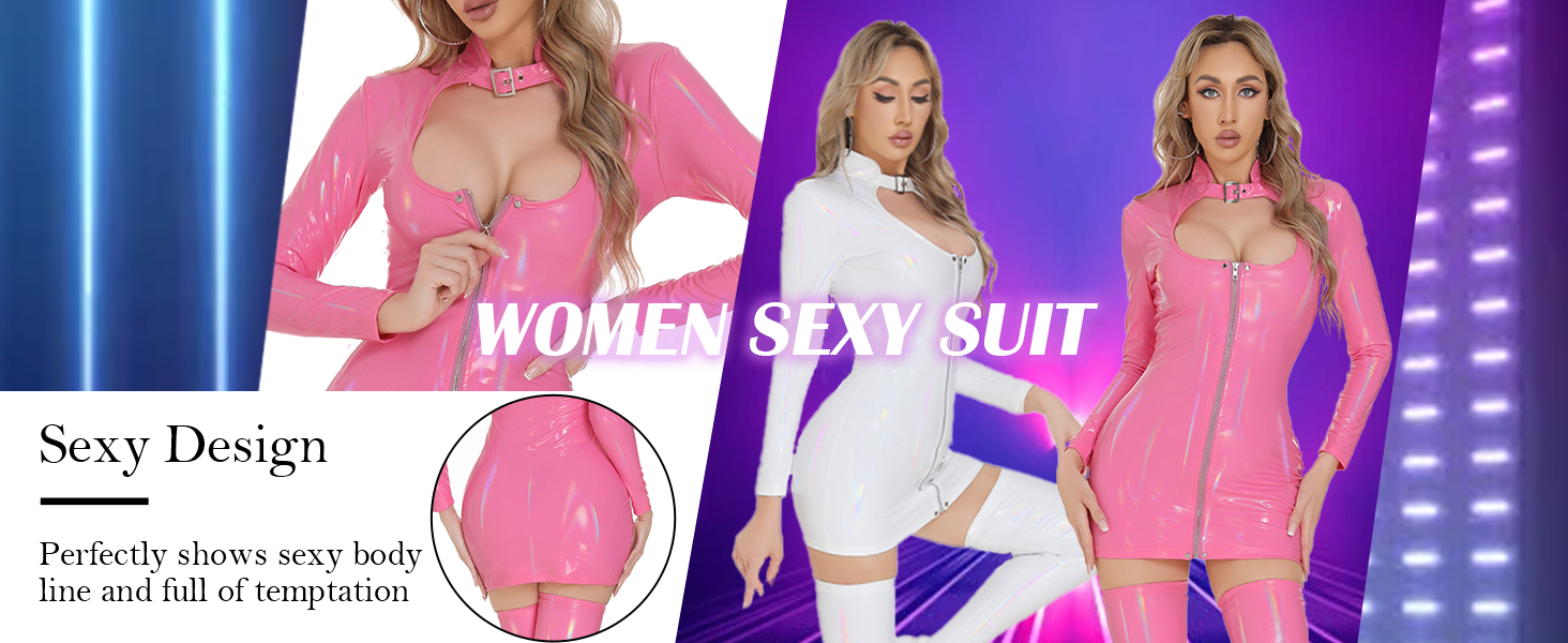 Сукня-боді FEOYA з PU шкіри, облягаюча міні-сукня, сукня з еластичної шкіри, вечірня сукня, сексуальна сукня Wetlook, чорна, 3XL