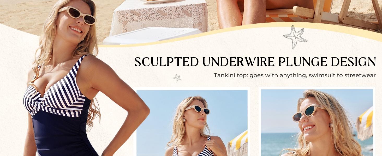 Топ для купальника Tankini Hanna Nikole з животом, зав'язками на грудях, V-подібним вирізом та принтом леопарда, S