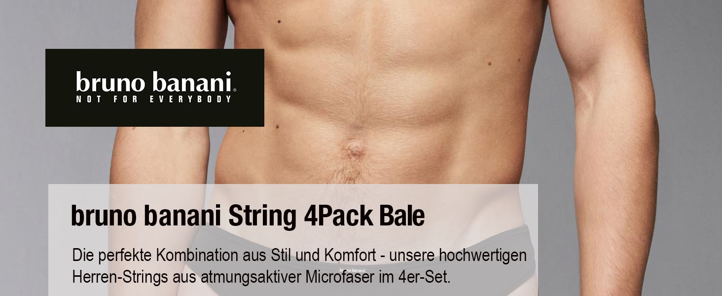 Труси чоловічі Bruno Banani 4 шт. - Мікрофібра, дихаюча тканина, низька посадка, чорний/темно-синій/червоний/білий