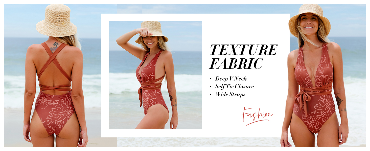 Купальник CUPSHE жіночий монокіні, глибокий V-подібний виріз, однотонний, чорний, розмір M