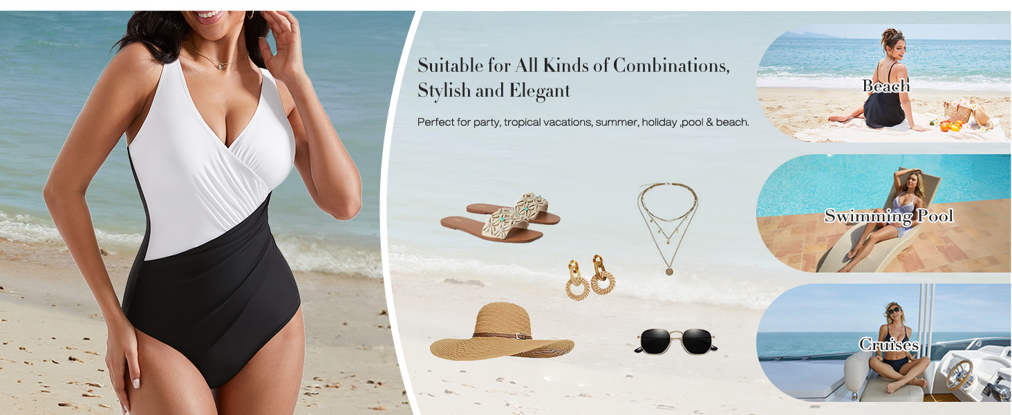 Сексуальний купальник RXRXCOCO V-подібний виріз, корегуючий животик, з відкритою спиною, з чашками, сапфірово-синій