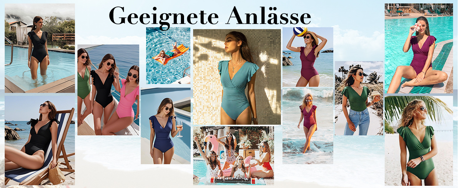 Чоловічий купальник Yuson Girl з рюшами, V-подібний виріз, корегуючий, суцільний, з пуш-ап, монокіні, чорний, XL