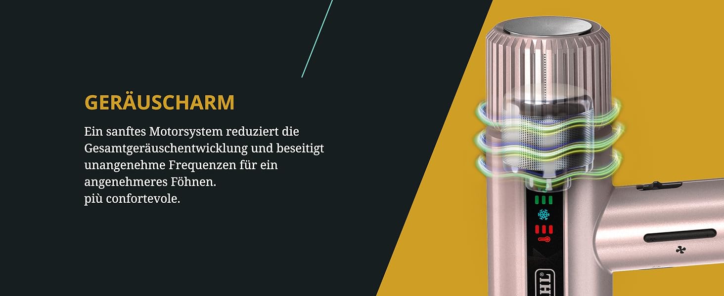 Професійний іонний фен Wahl Vanquish Rose Gold, 1600 Вт, FlowControl, з магнітним диффузором та концентратором
