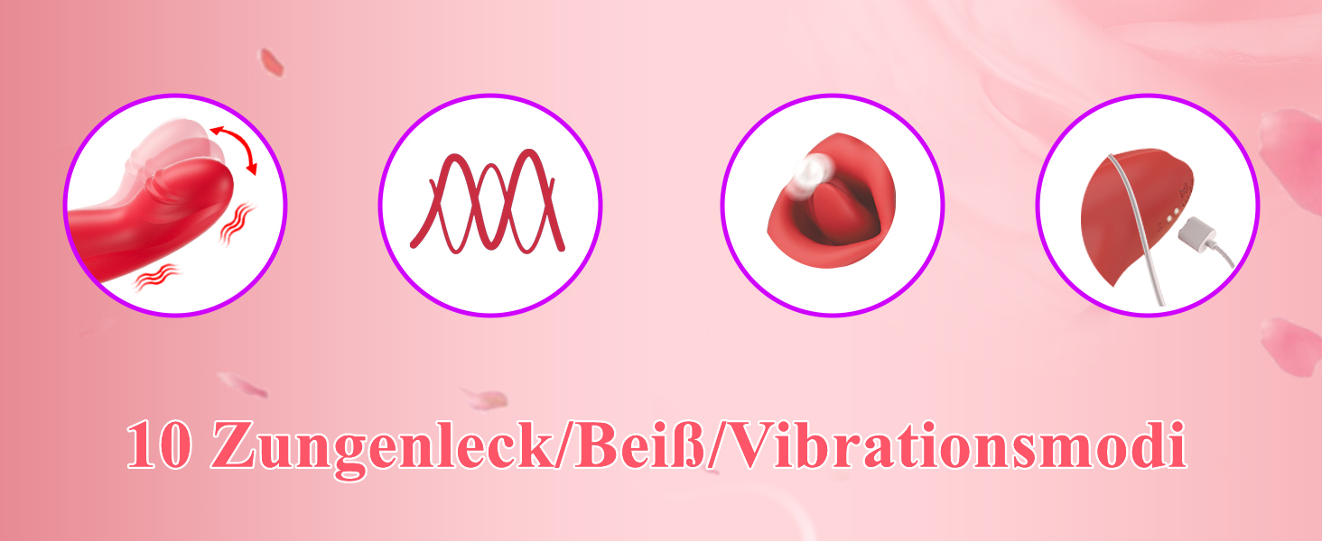 Вібратор для жінок Swing G-Spot з 10 режимами лизання та кусання, рожевий вібратор-дилда для стимуляції клітора, дорослий секс-іграшка для жінок та пар RF37-RD