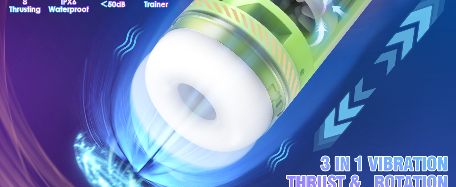 Електричний стакан для мастурбації з 8 обертовими, телескопічною функцією та 5 режимами вібрації. Іграшки для чоловіків, набори вібраторів для мастурбації.