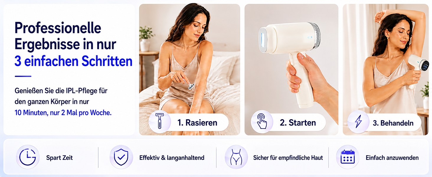 IPL-епілятор для дому з охолодженням (Ice Cooling), 3-в-1, 9 рівнів інтенсивності, 21Дж, з магнітними насадками для обличчя, пахв та бікіні, унісекс, Cream White