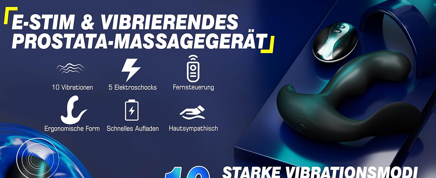 Вібратор для простати - анальний вібратор з 5 імпульсів та 10 вібрацій для чоловіків та жінок. Іграшки для анального сексу, парні іграшки.