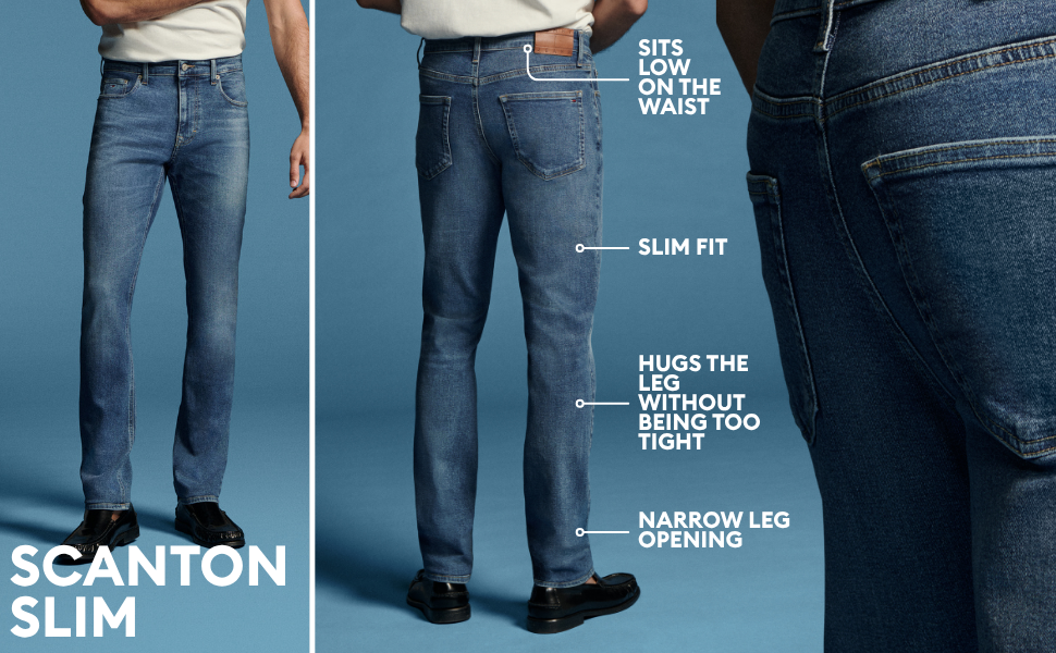 Чоловічі джинси Tommy Jeans Slim Scanton Denim Grey (Сірі), модель CJ1279, розмір 34W/32L