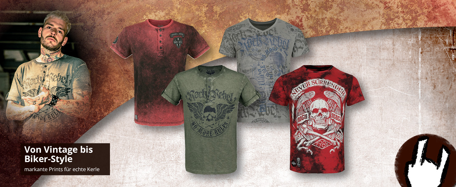 Чоловіча сорочка Rock Rebel з рок-принтом XXL чорно-біла