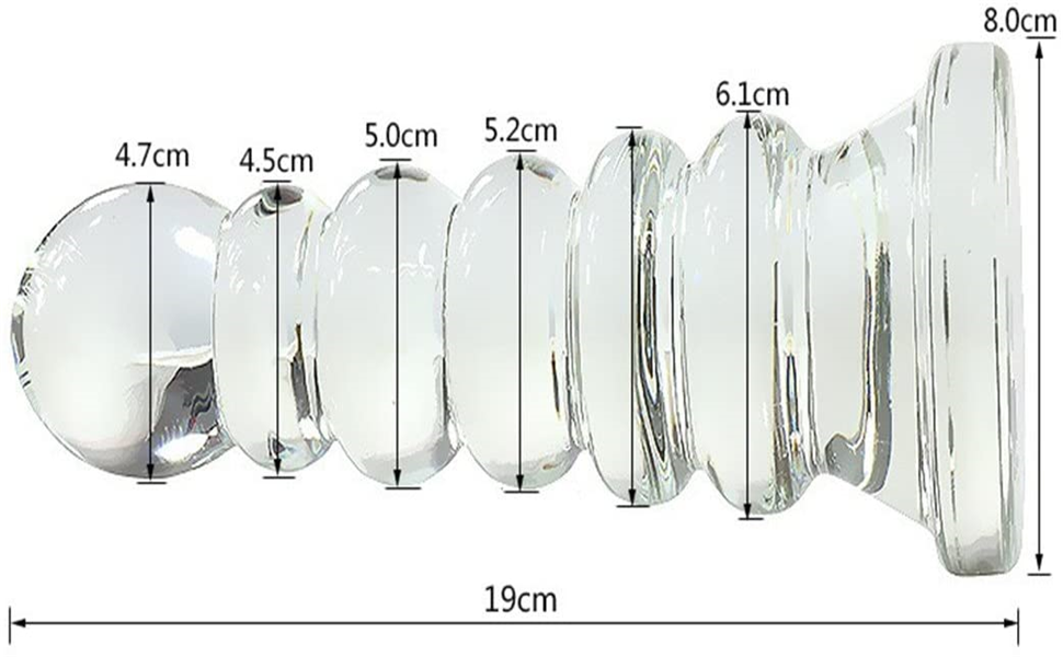 Анальні кульки зі скла OnundOn - великі, діаметр 8 см - іграшки для пар
