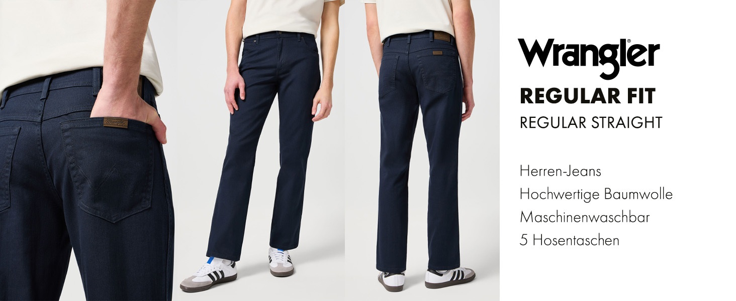 Чоловічі джинси Wrangler Regular Fit Regular - середня посадка, колір Darkstone (чорний), розмір W38 L30