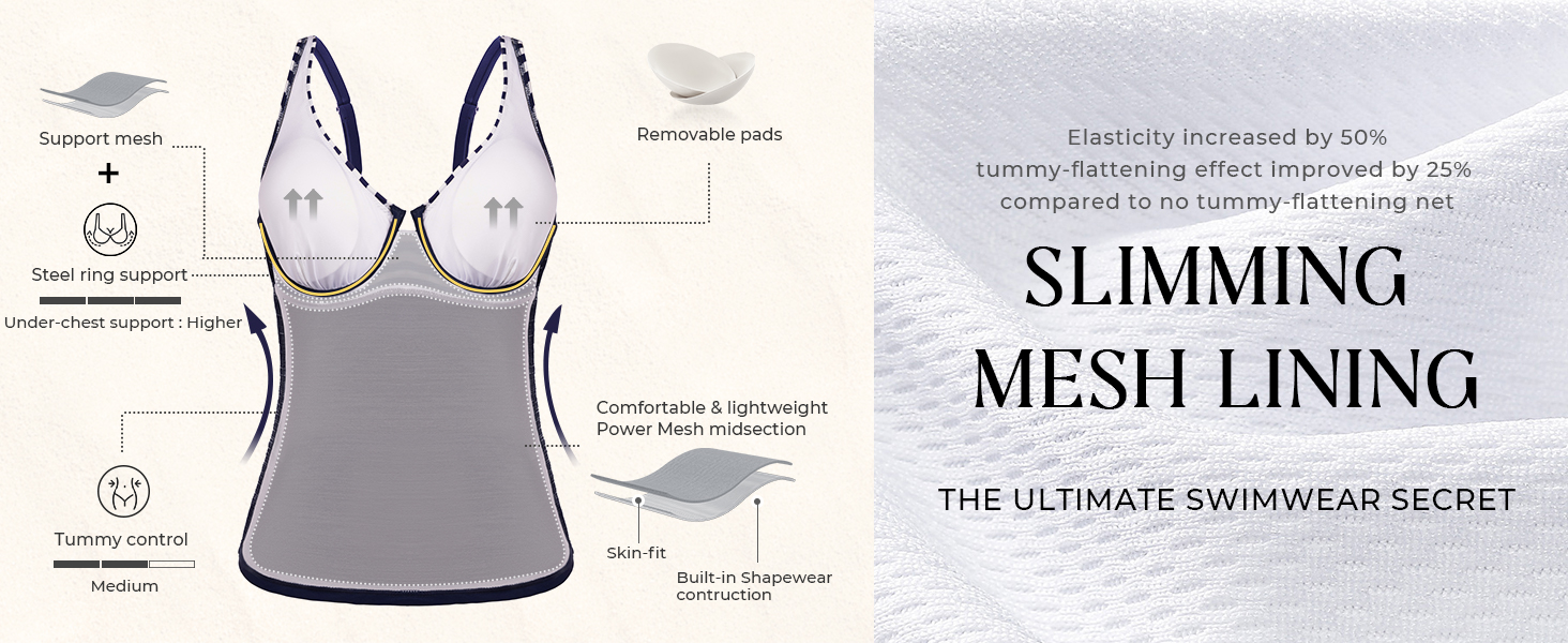 Топ для купальника Tankini Hanna Nikole з животом, зав'язками на грудях, V-подібним вирізом та принтом леопарда, S