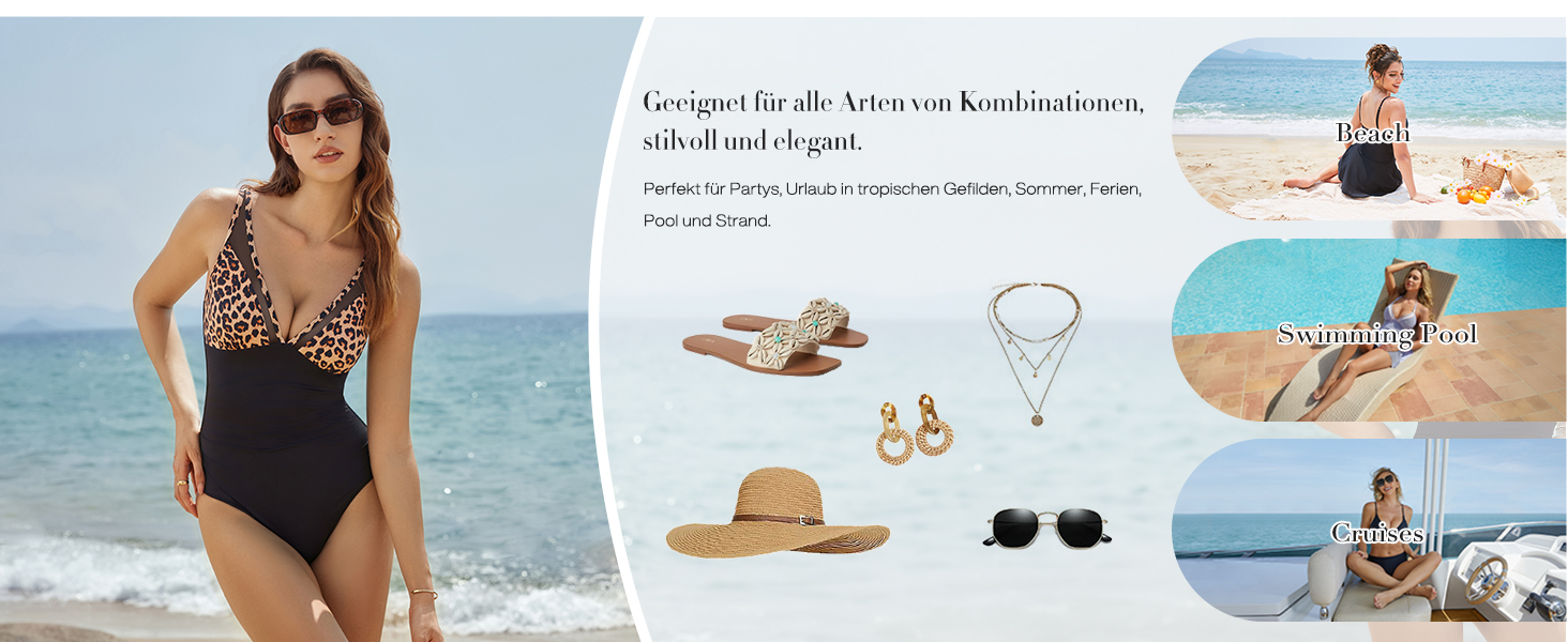 Зелений купальник жіночий DOULAFASS V-подібний виріз, мереживо, корегуючий, без спинки, пляжний, XL, темно-коричневий