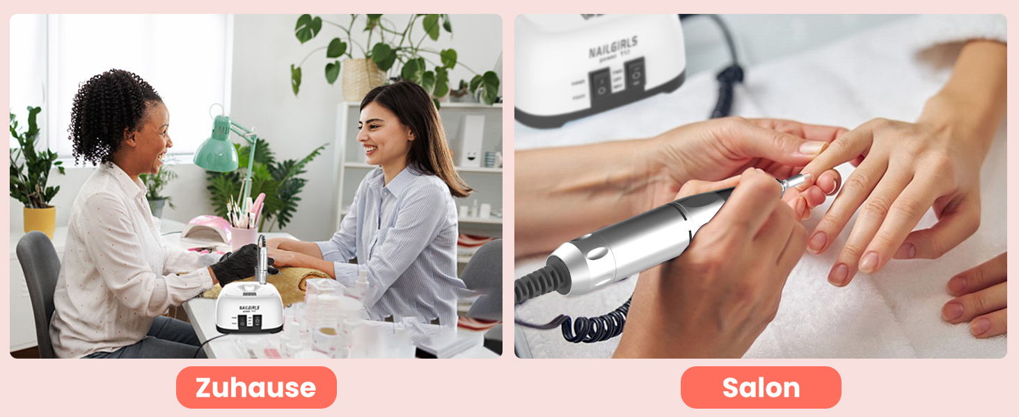 Електричний апарат для манікюру та педикюру NAILGIRLS 11 в 1, 35000 об/хв, з LCD-дисплеєм та педаллю, професійний набір для нарощених нігтів та гель-лаку (Білий)
