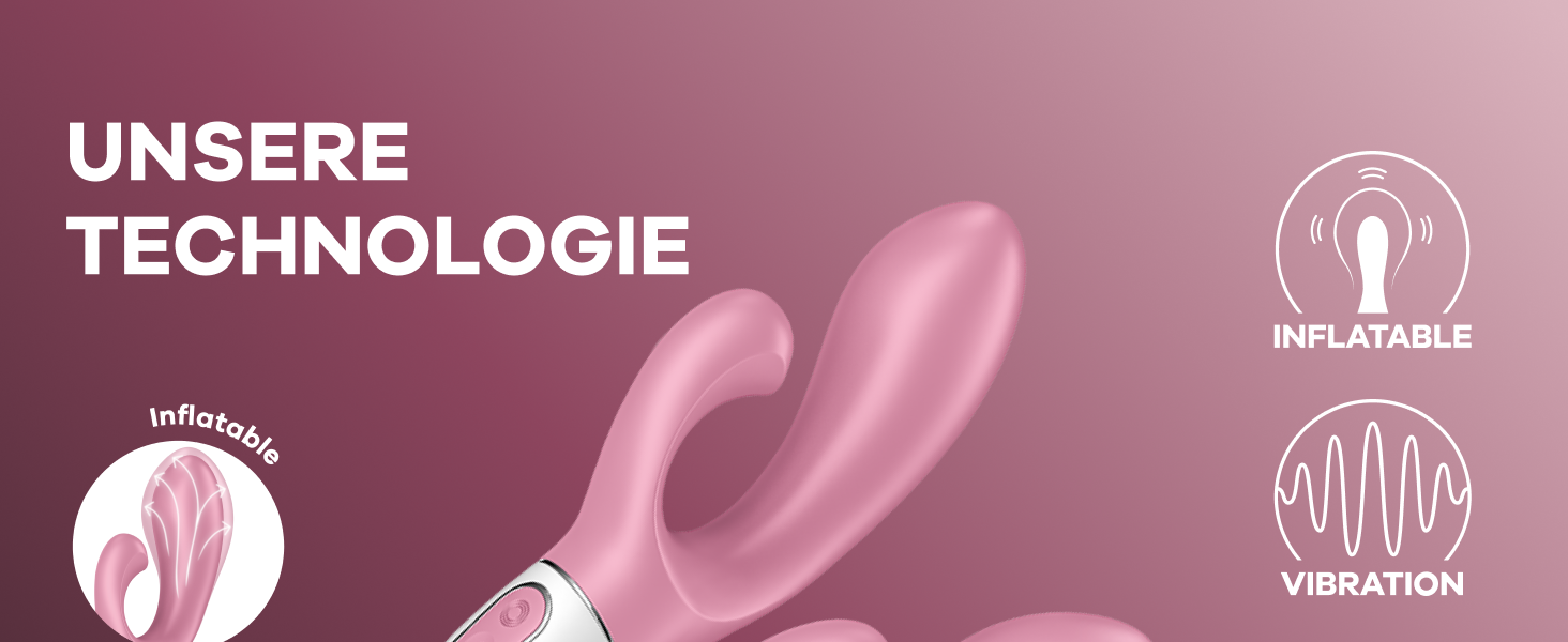 Satisfyer Air Bunny 2 - вібратор з надувним валом | Силікон | 12 режимів | Для жінок