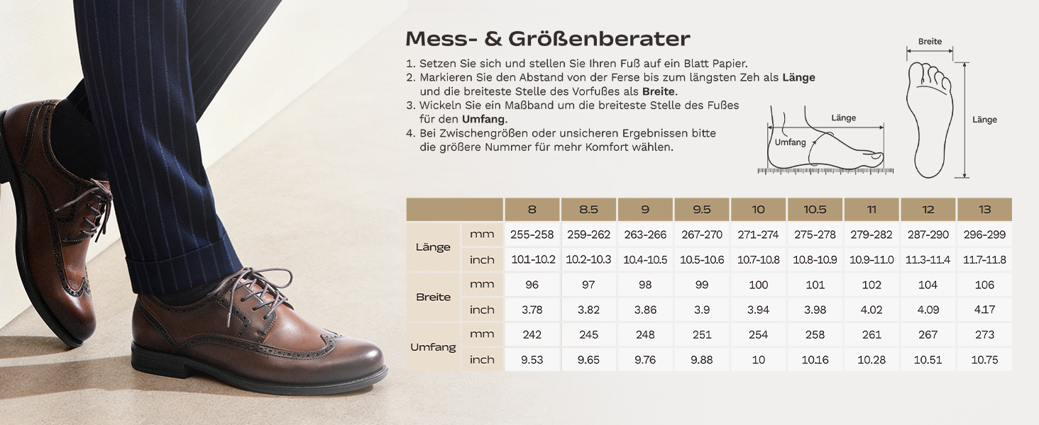 Чоловічі шкіряні туфлі Bruno Marc Brogue Wingtip світло-коричневого кольору, розмір 44 EU