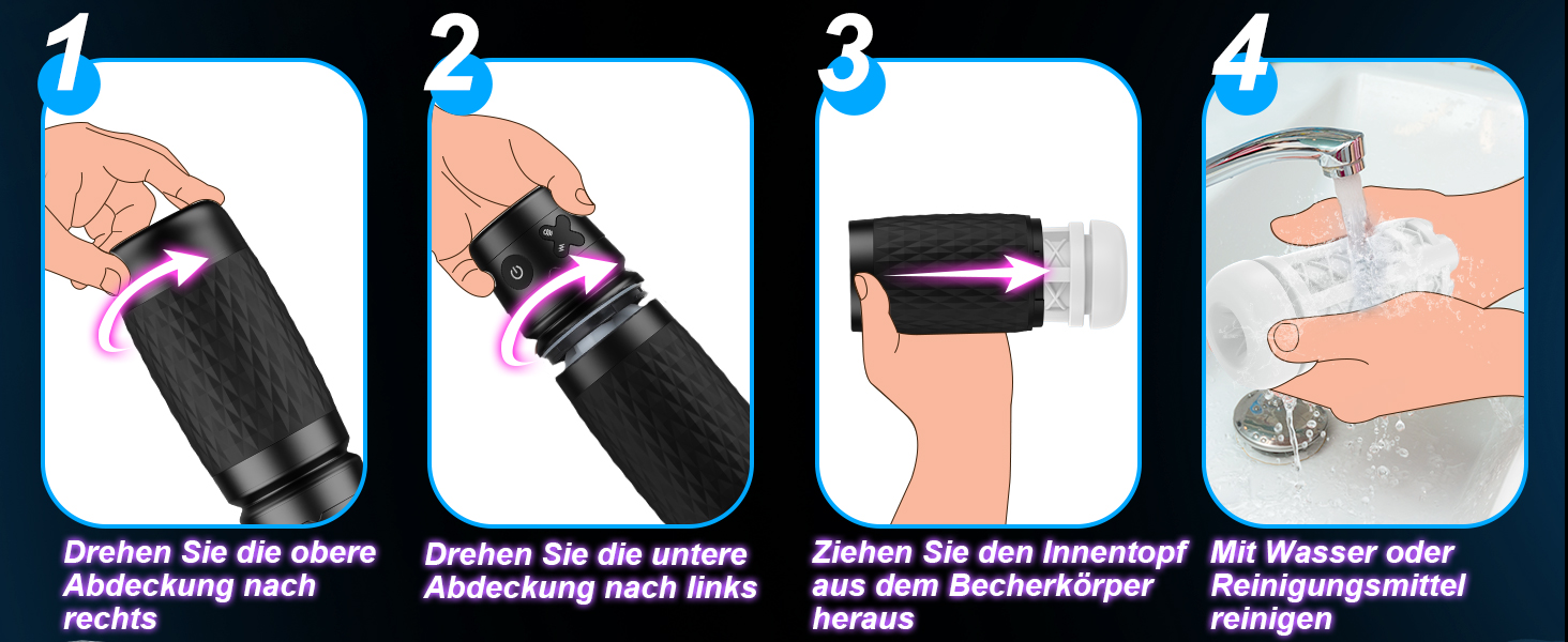 Мастурбатор для чоловіків Eanatoys з 3 режимами всмоктування, 4 вібраторами та реалістичною вагіною. Секс-іграшка з функцією швидкого досягнення оргазму. Чорний колір.
