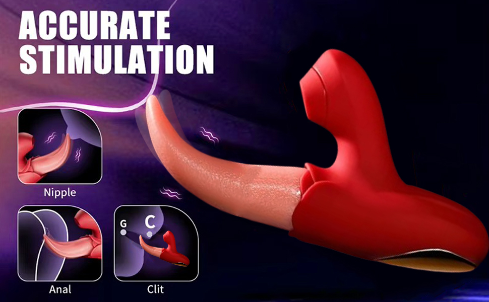 Вібратор для клітора та сосків Guspiun з функцією лизання та масажу G-точки. Іграшка для дорослих, для жінок та пар.