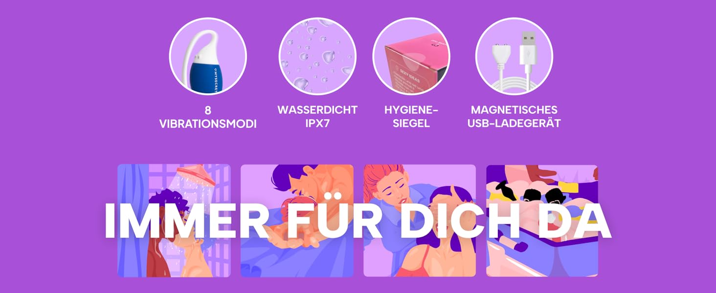 Віброяйце з дистанційним керуванням MySecretCase – вібратор для чоловіків, жінок та пар, стимулятор G-точки, для дорослих, блакитний