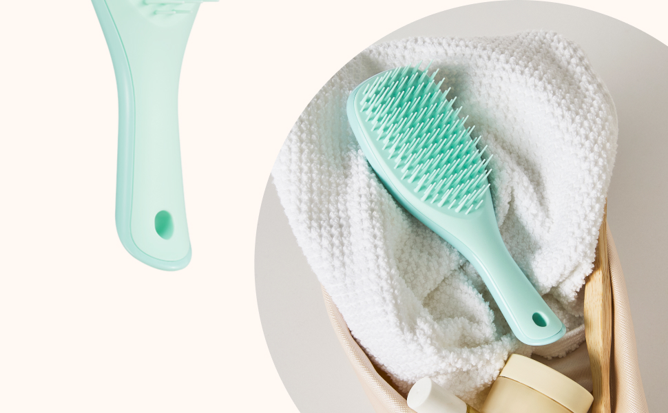 Щітка для волосся Tangle Teezer Ultimate Detangler для кучерявого та жорсткого волосся (3C-4C), розплутувач з двоступеневими щетинами проти фриззінгу, Mango & Purple