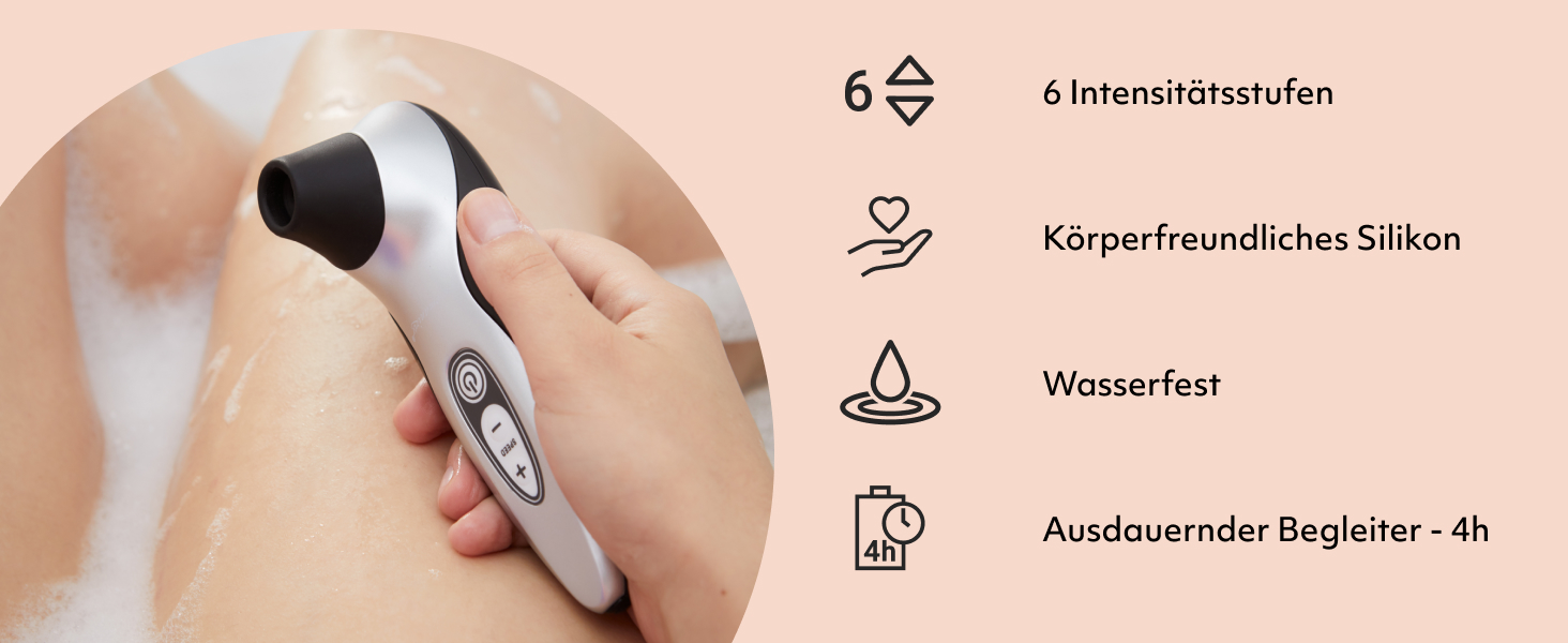 Womanizer Pro 40 - вібратор для клітора: 6 рівнів інтенсивності, тихий, водонепроникний, magenta/срібло