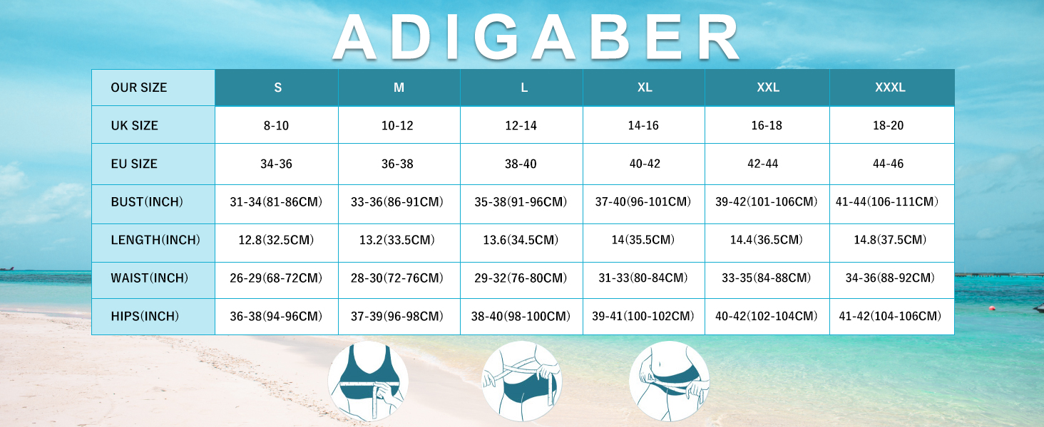 Купальник жіночий роздільний Adigaber з квітковим малюнком, з ефектом корекції фігури, бікіні, зелені листя, розмір M