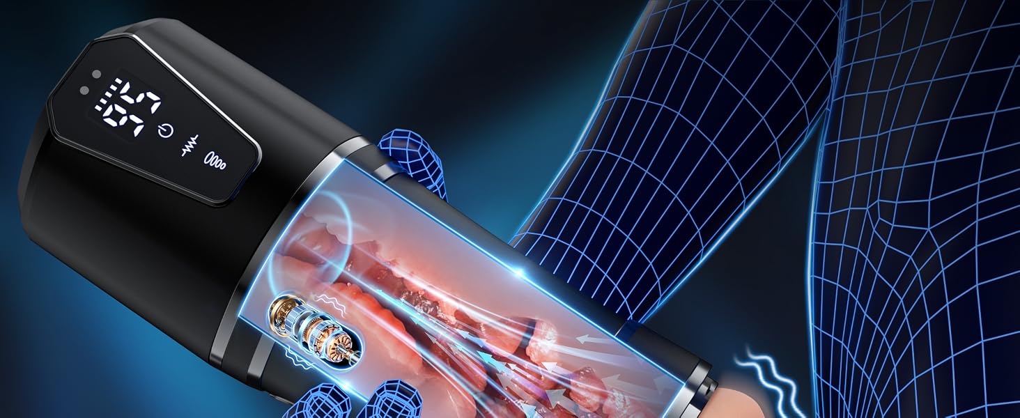 Електричний мастурбатор для чоловіків з 10 вібраціями та 5 режимами вакууму, реалістичний стимулятор пеніса 3D