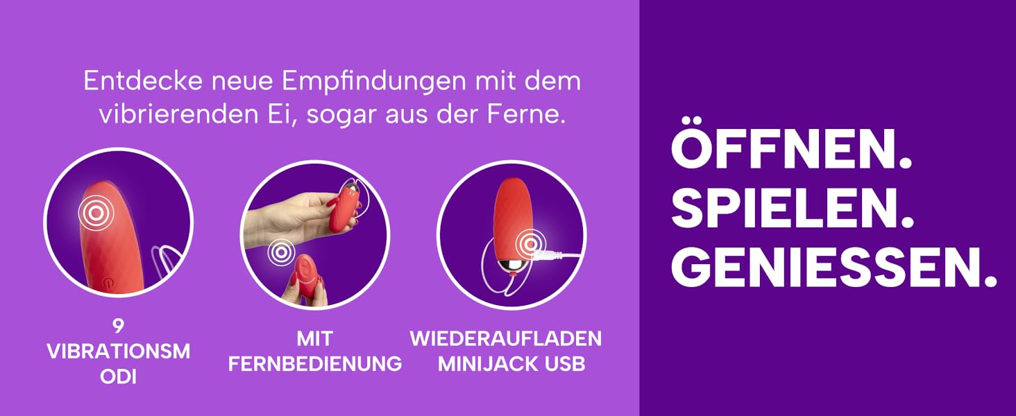 Vibro Ei для дорослих з пультом керування - вібратор для чоловіків, жінок та пар, стимулятор G-точки, червоний