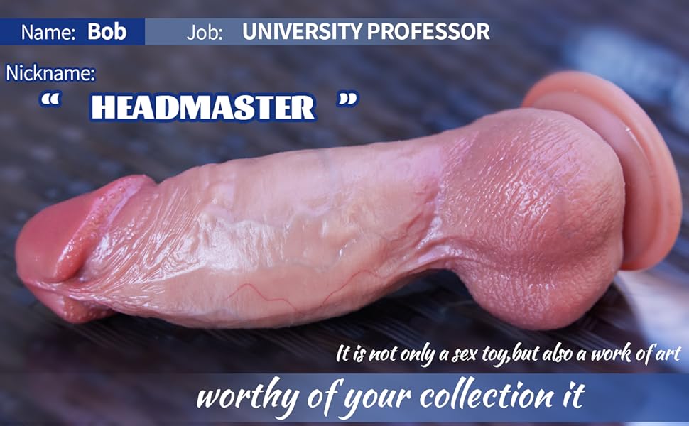 Реалістичний дилда ручної роботи з сильним присоском для безкоштовних ігор. М'який силіконовий фалос (Headmaster)