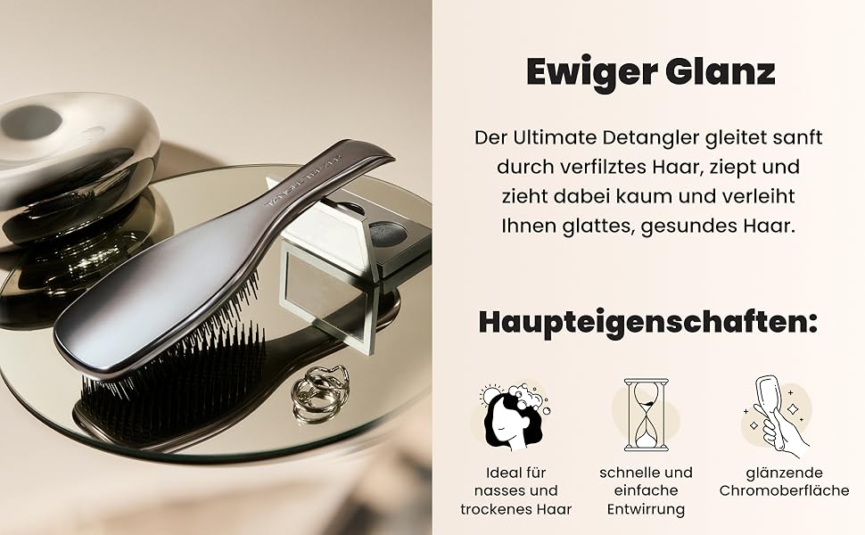 Щітка для волосся Tangle Teezer Ultimate Detangler для вологого та сухого волосся, розплутувальна, для всіх типів волосся, колір Champagne Gold