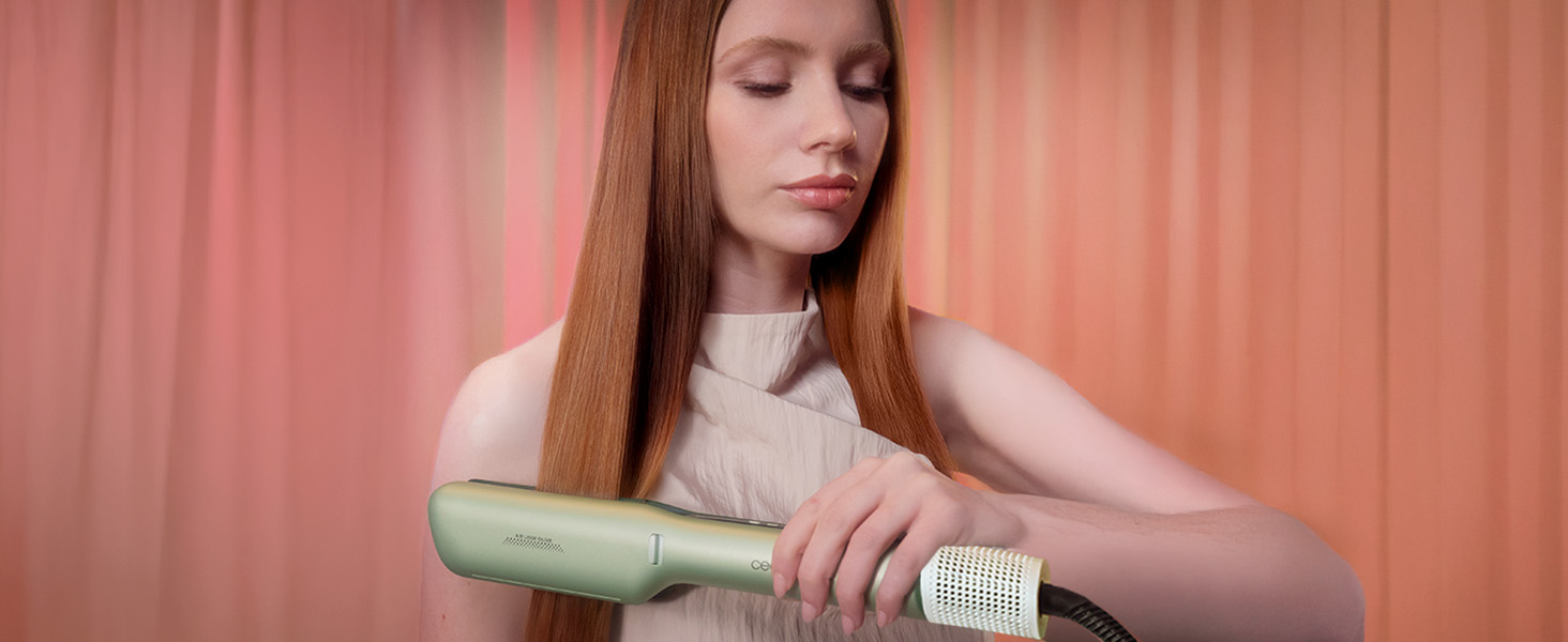 Випрямляч для волосся з функцією обдуву Cecotec Air Lisse Champagne: 3 режими роботи, 3 рівні температури (100-230°C), іонізація, колір шампань