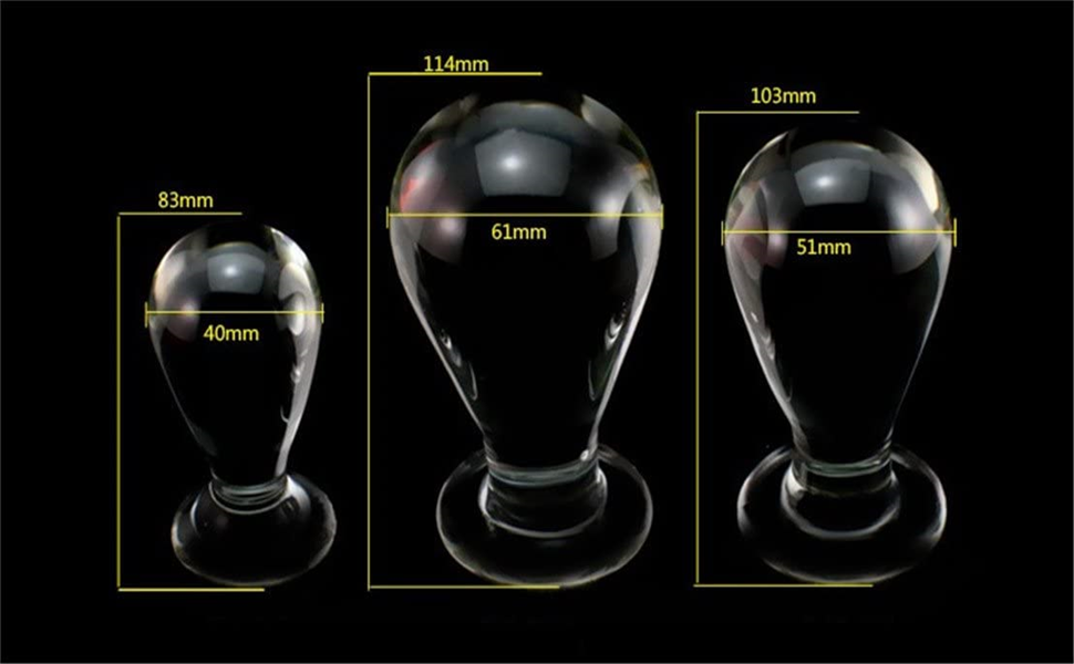 Скляний дилдо OnundOn для ануса, великий діаметр 61 мм (L)