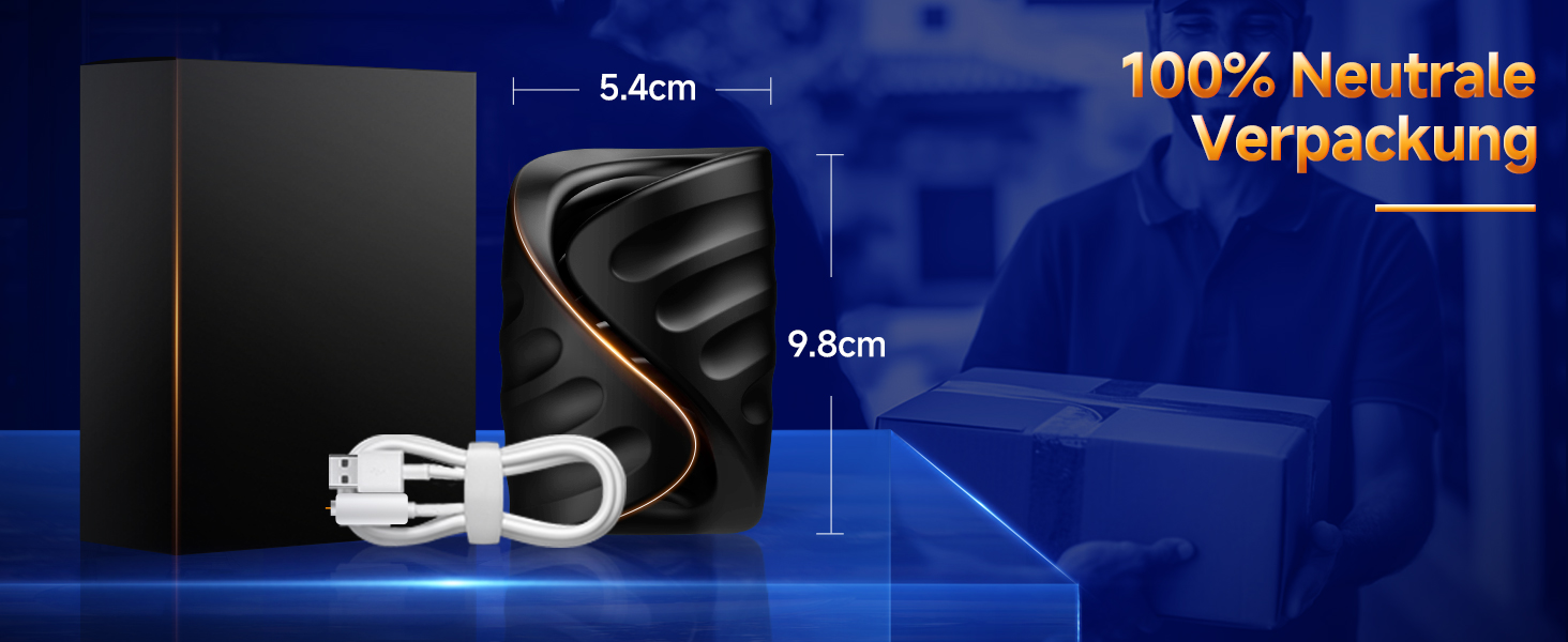 Інтимний масажер для пар з 9 вібраціями та функцією постукування, керування через додаток, подвійні кільця, презервативна накладка, чорний