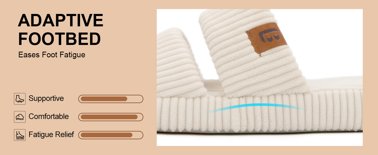 Жіночі домашні капці LongBay з ефектом пам'яті (Memory Foam), відкритий носок, зручні тапочки-сліпери з двома ремінцями, бежеві, розмір 38/39 EU