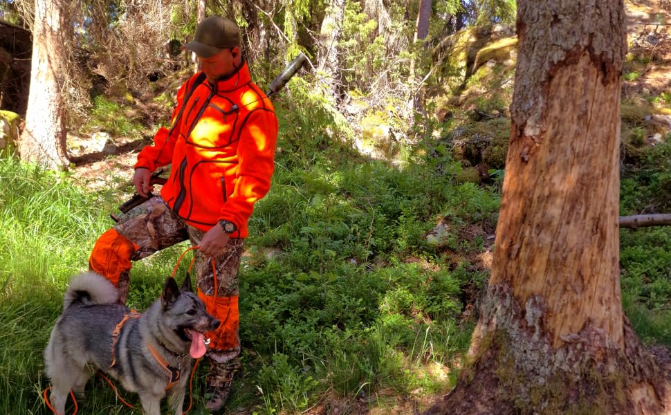 Двостороння куртка для полювання Rondane Fleecejacke Orange Camo, флісова куртка (Orange Blaze Camo/Melange Green), розмір 3XL