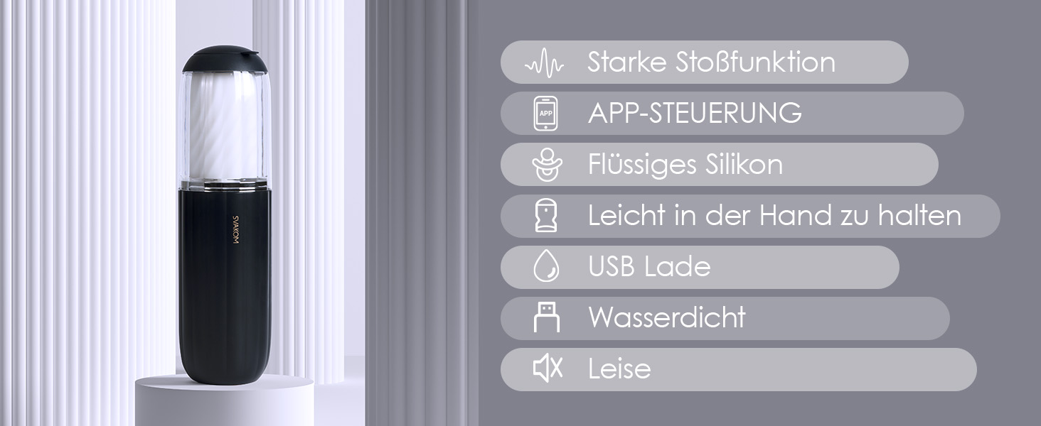 SVAKOM Alex Neo 2 - Електричний мастурбатор для чоловіків з 7 режимами та функцією масажу, преміум-якість