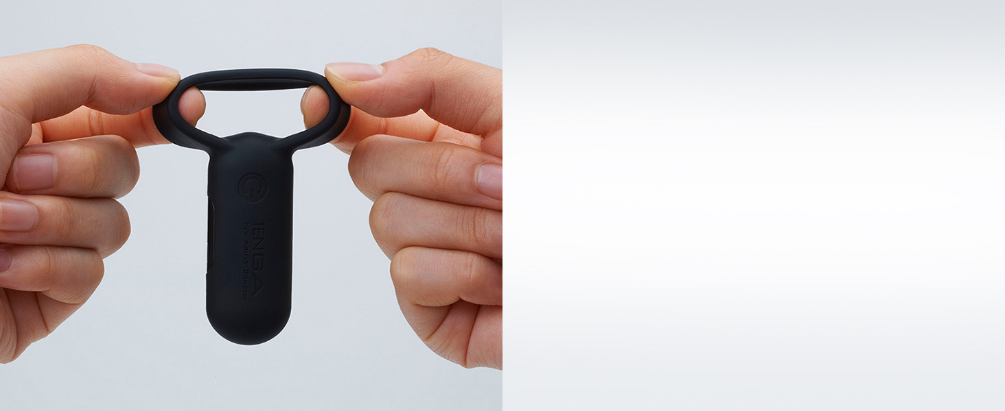 TENGA SVR: Вібруючий кільце для чоловічого статевого члена з підзарядкою, 7 режимів вібрації, чорний колір