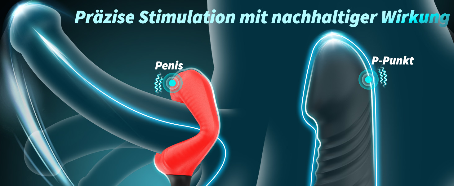 Вібратор для чоловіків для стимуляції простати Timzeit - анальний вібратор, кільце для пеніса з пультом дистанційного керування та додатком, анальний плагін з 9 режимами вібрації та 9 функціями імпульсу. Іграшка для дорослих.