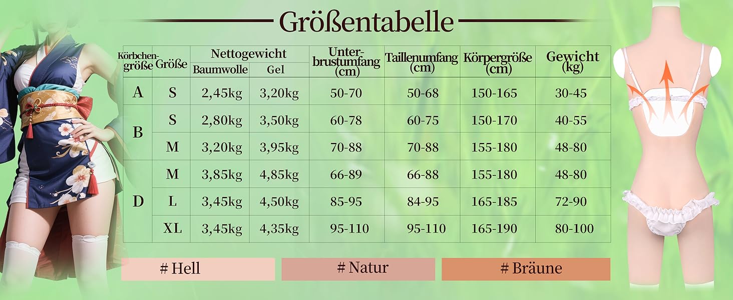 Комбінезон для кросдресерів YEEFAIRY з силікону, з реалістичною формою грудей, S, колір: гель-жовтий