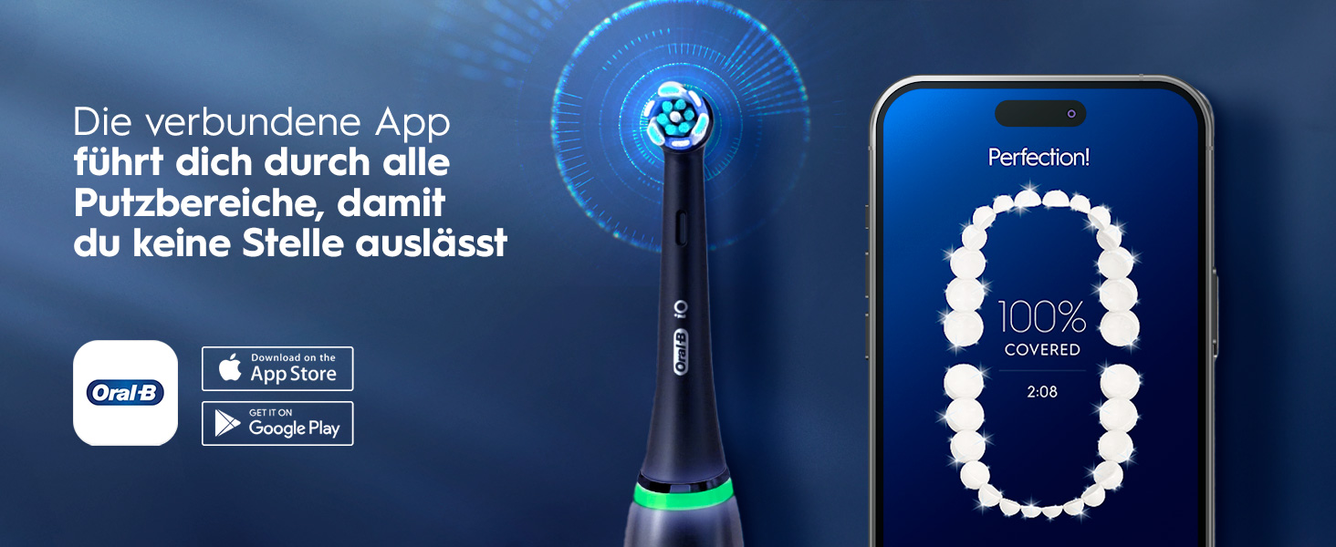 Електрична зубна щітка Oral-B iO Series 6 Black Lava: 5 режимів очищення, 3 насадки та дорожній футляр