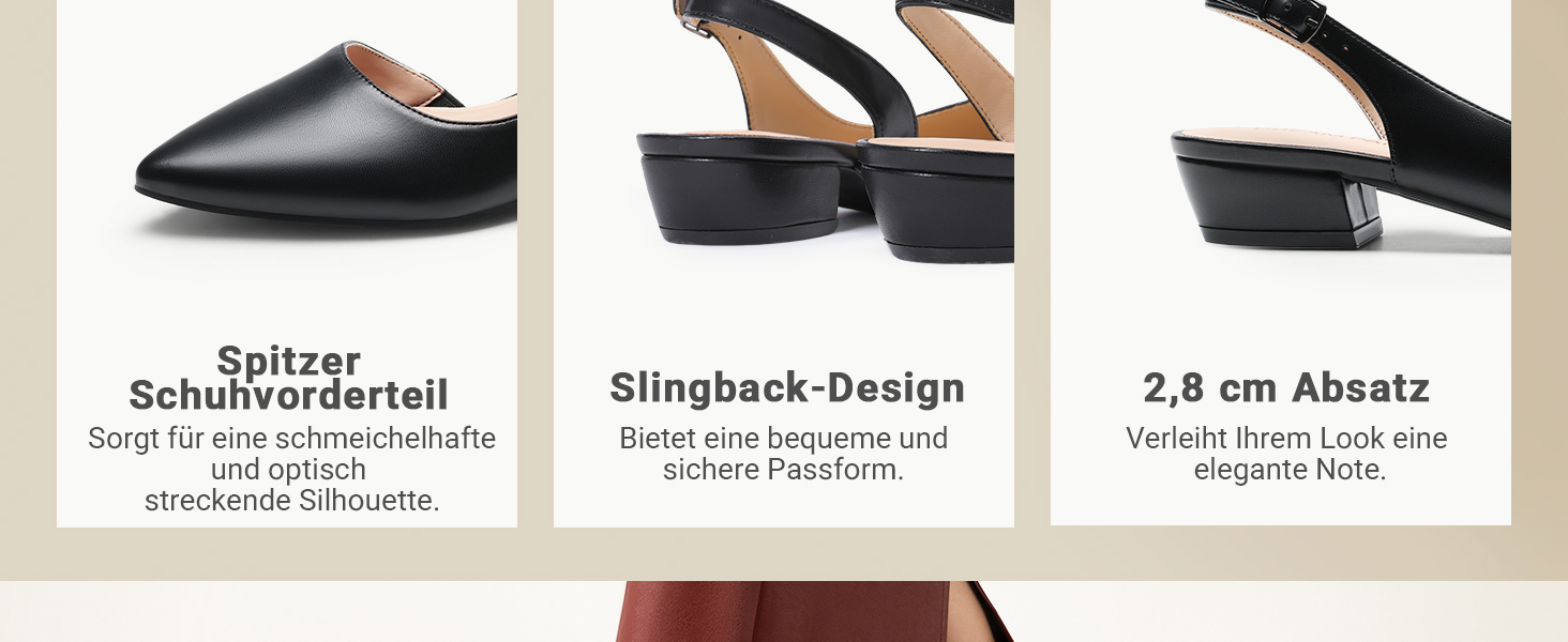 Жіночі сріблясті туфлі-балетки Dream Pairs з відкритим задником (Slingback), розмір 40 EU