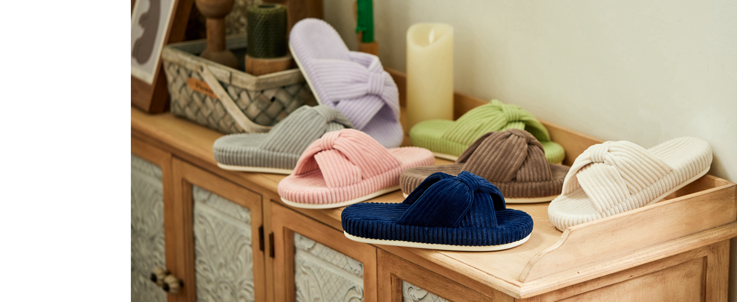 Жіночі домашні капці Chantomoo з ефектом пам'яті (Memory Foam), велюрові тапочки з бантом та перехресними ремінцями, бежеві, розмір 38/39 EU