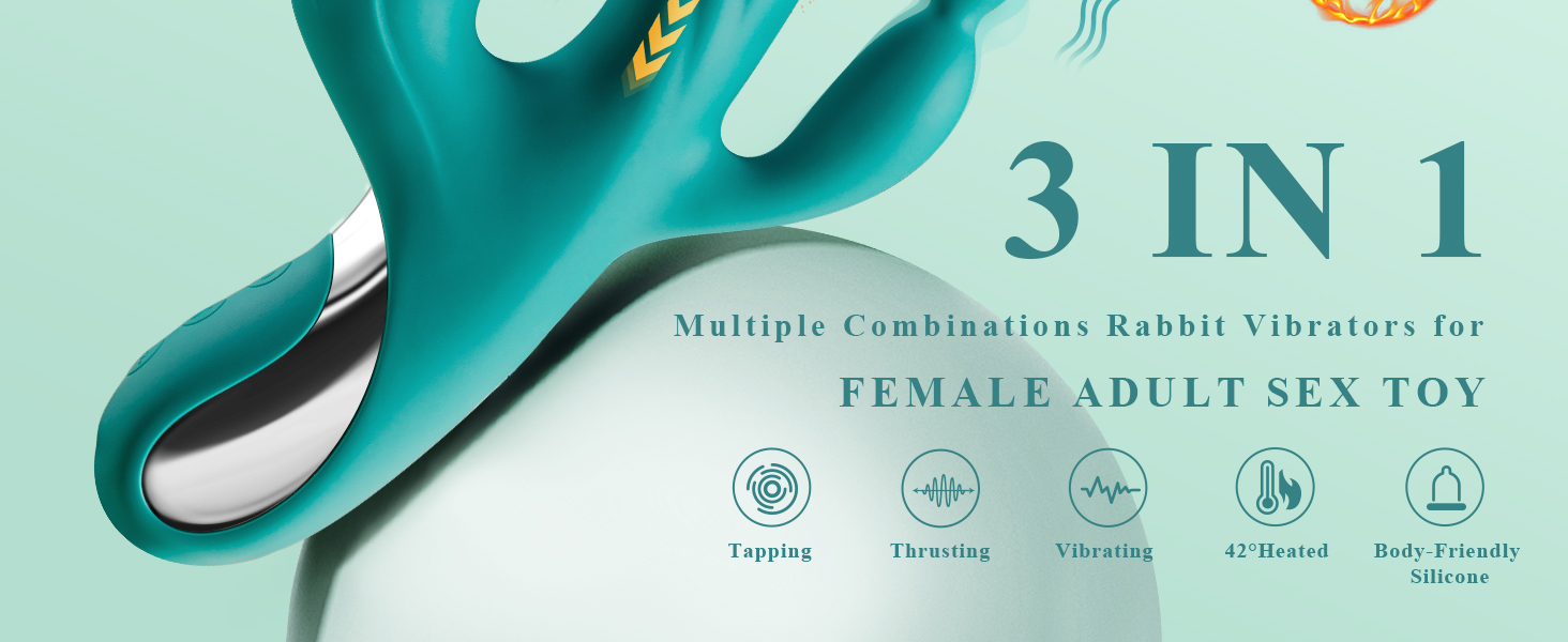 Вібратор G-Punkt Rabbit 3-в-1: анальний дildo, стимулятор клітора, для жінок. Силіконовий вібратор, іграшки для дорослих, для пар. 5 режимів вібрації, XXL
