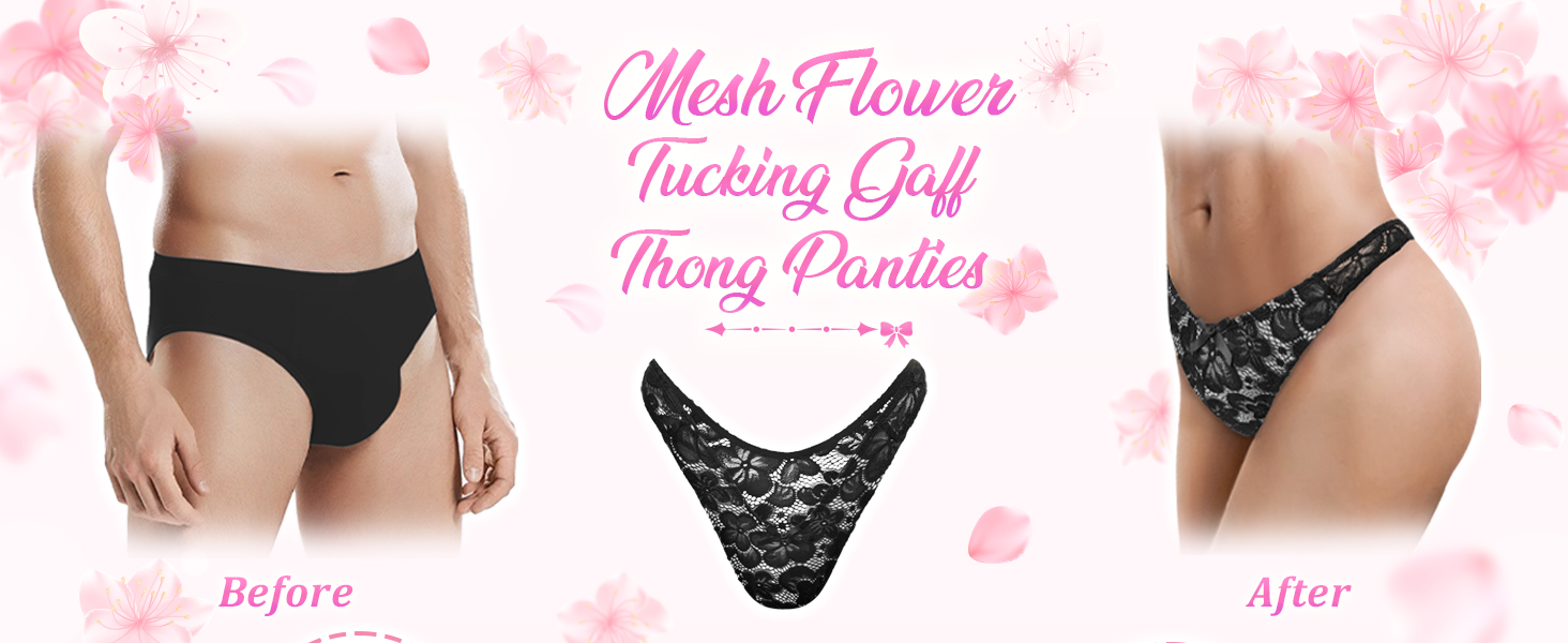 Танга з сітки LittleForBig для трансгендерів та кросдресерів, чорний колір, моделювання та корекція фігури