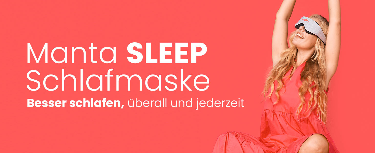 Маска для сну Manta Sleep — повне затемнення, регульовані чашки для очей, комфортна посадка для тих, хто спить на боці та для денного сну, 1 шт.